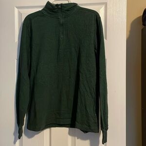 J. Crew Knit Goods men’s dark green quarter zip sweater size large